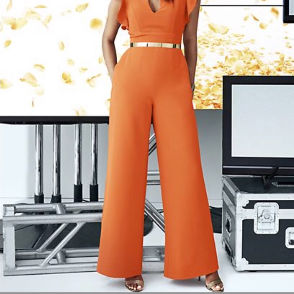 SOLD‼️ New York & Company Orange Stylish Jumpsuit - Picture 3 of 4